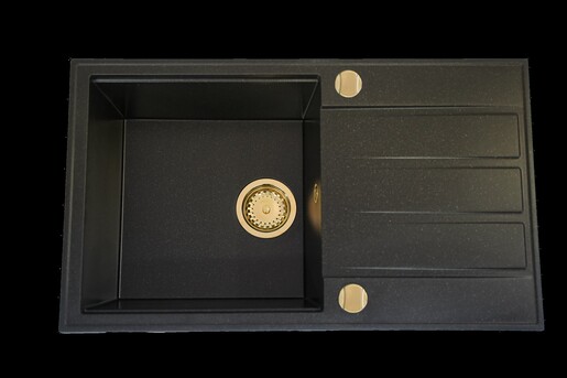 SINK SOLUTION sudoper NATURA 40 PLUS, crno-zlatni