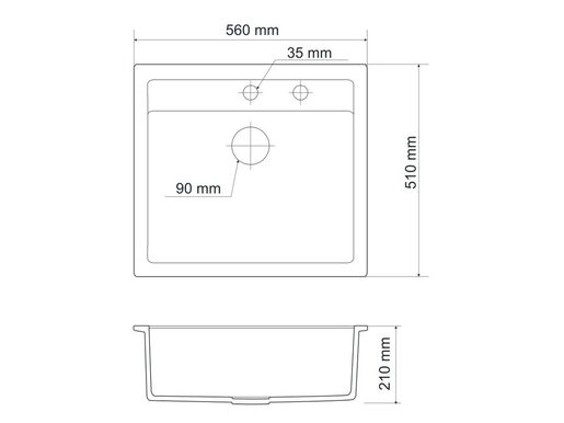 SINK SOLUTION sudoper NATURA 60 PLUS, crni