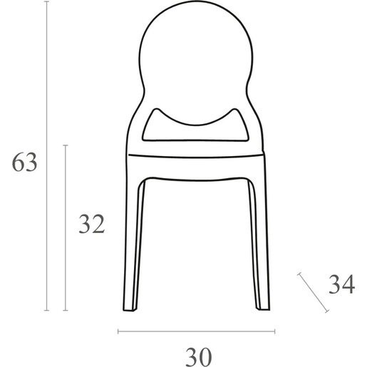 SIESTA Baby Elizabeth stolica - pink transparent