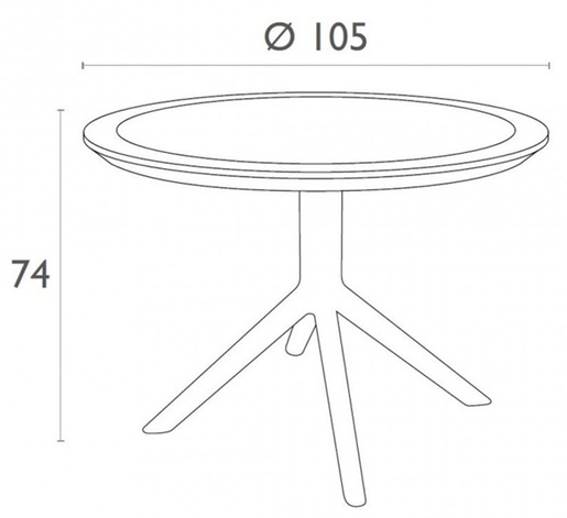 SIESTA Sky stol FI 105 - maslinasto zelena