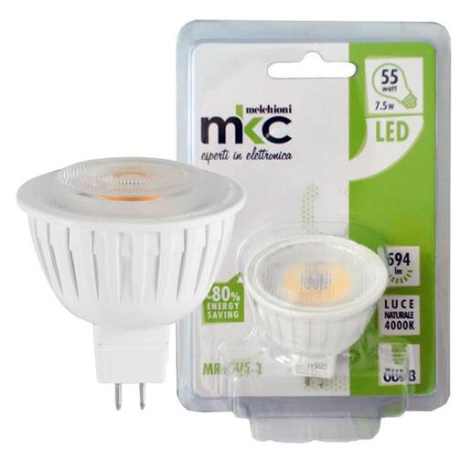 MKC Žarulja, LED 7.5W, 4000K,12V DC, prirodno bijela svjetlost  - LED MR16 GU5.3/7.5W-N