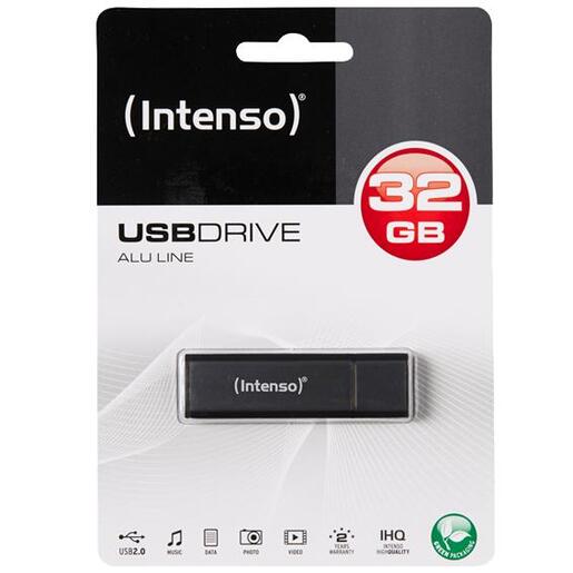 (Intenso) USB Flash drive 32GB Hi-Speed USB 2.0, ALU Line - USB2.0-32GB/Alu-a