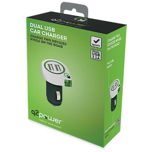q2power Auto punjač, Dual USB, 2.1A - DUAL USB CAR CHARGER