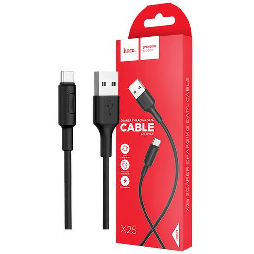 hoco. USB kabel za smartphone, USB type C kabel, 1 met., 2 A, crna - X25 Soarer USB type C, Black