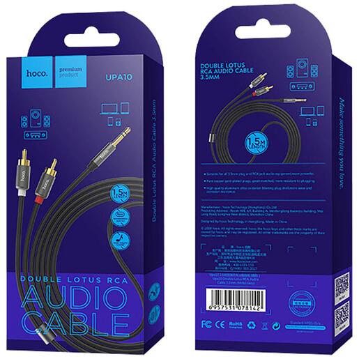 hoco. Audio kabel RCA na 3.5 mm, dužina 1.5 metar - UPA 10 RCA to 3.5mm