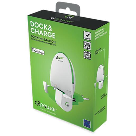 q2power Docking station sa Lightning konektorom - DOCK&CHARGE L EURO