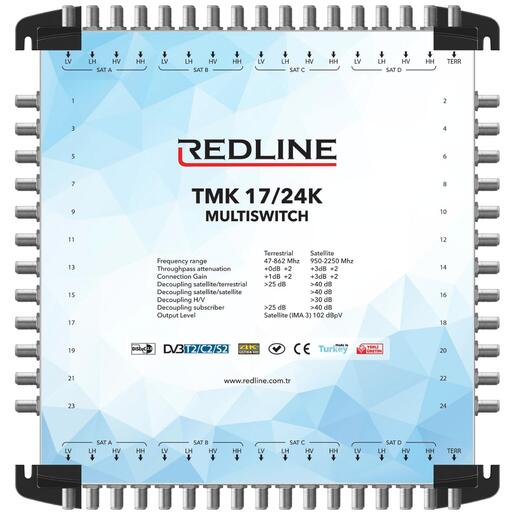 REDLINE Multišalter 4 satelita na 24 utičnice, kaskadni - TMK 17/24K