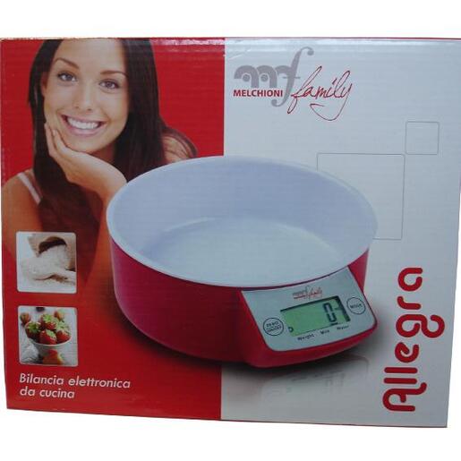 MELCHIONI family Vaga, kuhinjska, sa posudom, LCD display, crvena boja - ALLEGRA RW
