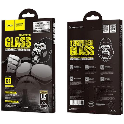 hoco. Zaštitno staklo za iPhone X / Xs / Xr / Xs  - G1 - Flash attach