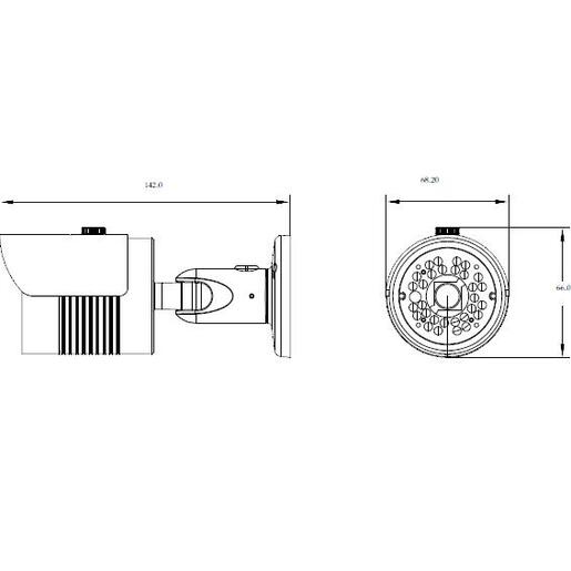 Eule Kamera IP, 2.4MP, PoE, 1/2.8" HD Lens, 3.6mm, IR20, Cloud - CAM-20IP2