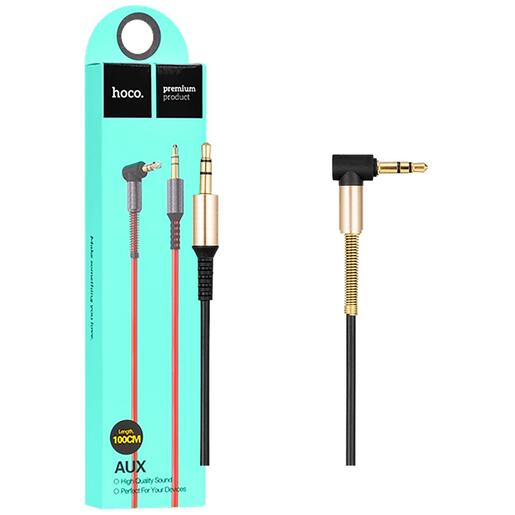 hoco. Audio kabel 3.5mm, dužina 1.0 metara, crni - UPA02 Spring Audio AUX  BK