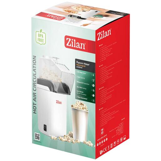 Zilan Aparat za kokice, 1200W, bijeli - ZLN8044 WHITE