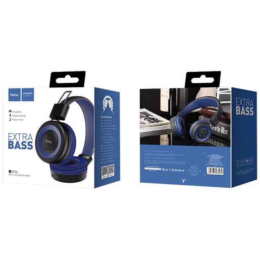 hoco. Slušalice bežične, Bluetooth / 3.5 mm,  plava - W16 Cool motion Blue