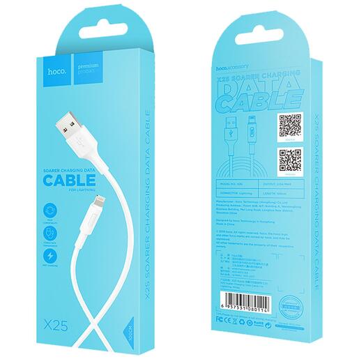 hoco. USB kabel za iPhone, Lightning kabel, 1 met., 2 A, bijela - X25 Soarer Lightning, White