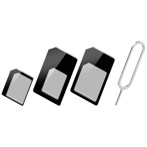 Meanit Adapter, nano SIM, 3 in 1  - SIM ADAPTER 3U1