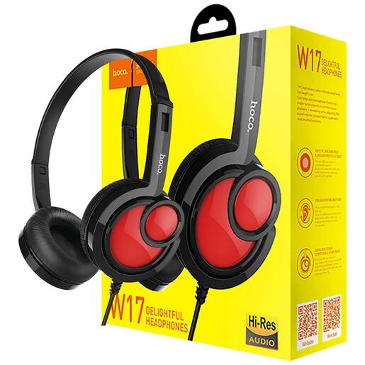 hoco. Slušalice sa mikrofonom, 3.5mm, dužina kabela 1.5 met - W17 Delightful Headphones MIC BK