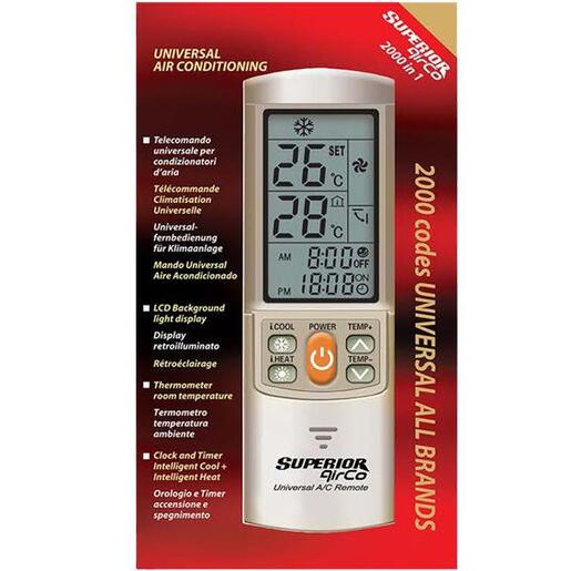 Superior Daljinski upravljač za klime, 2000 kodova, univerzalni - RC AirCo Plus