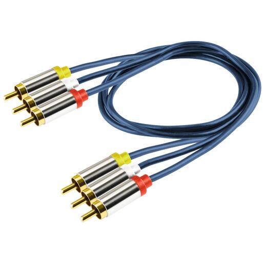 home RCA stereo kabel,3xRCA muški, 3xRCA muški,premium kv., 1.0m - A 4-1M