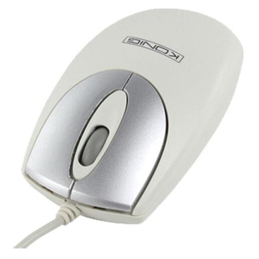 Konig Miš optički, 1000dpi, USB i PS/2, boja bijela - CMP-MOUSE 60WHI