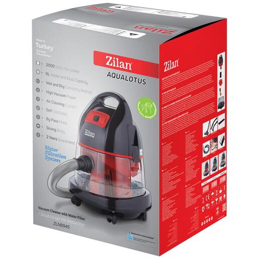 Zilan Usisavač, vodeni filter + suho/mokro usisavanje, 1600W - ZLN8945