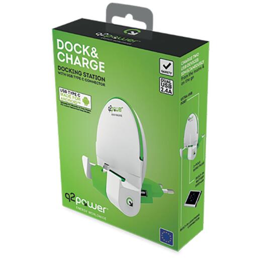 q2power Docking station sa type C konektorom - DOCK&CHARGE C EURO