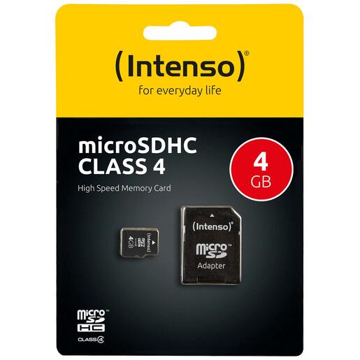 (Intenso) Micro SD Kartica 4GB Class 4 sa adapterom - SDHCmicro+ad-4GB/Class4