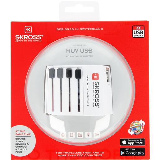 SKROSS Adapter, Putni (Travel), + 2 x USB za punjenje, 2100mAh  - 1.302930