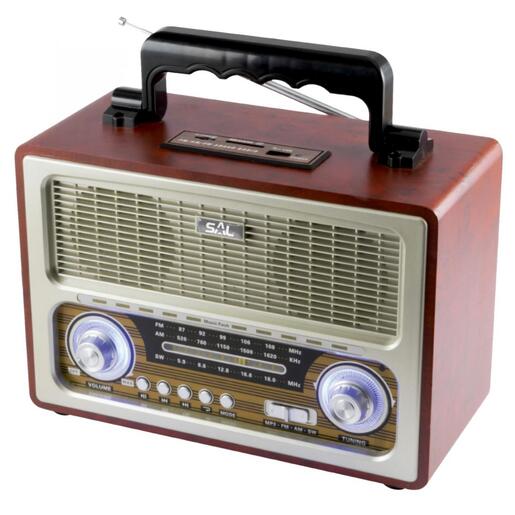 SAL Zvučnik bežični, Bluetooth, 4in1, FM, MP3, AUX, Retro dizajn - RRT 3B