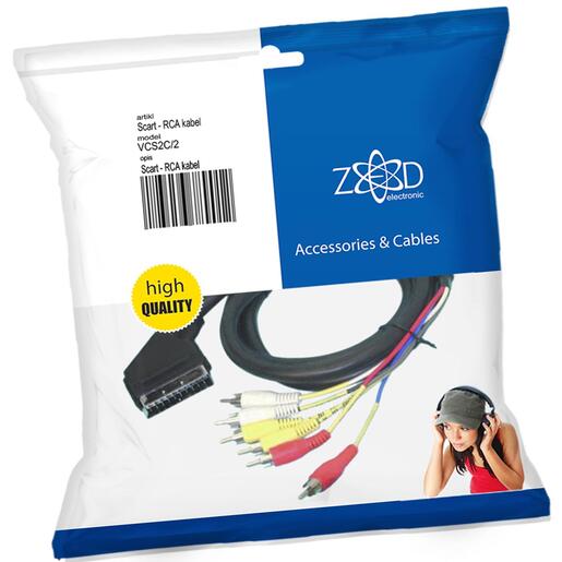 ZED electronic Scart - RCA (činč) kabel, 6 x RCA, dužina 2.0 met - VCS2C/2