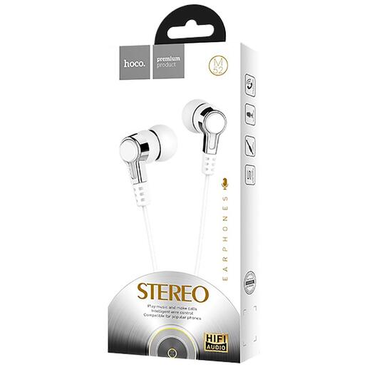 hoco. Slušalice sa mikrofonom, 3.5 mm,dužina kabela 1.2 met,bijela - M52 White