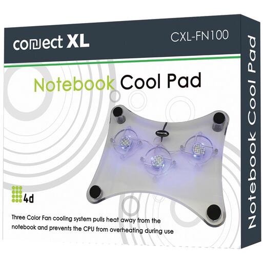 Connect XL Hladnjak za laptop 4D, 3 ventilatora, konekcija USB - CXL-FN100