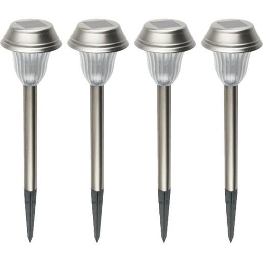 home Solarna vrtna LED lampa, metalna, set 4 komada - MX 807/4