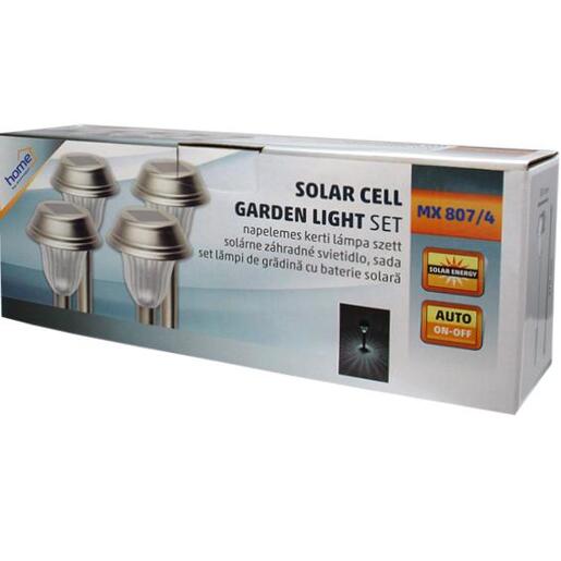 home Solarna vrtna LED lampa, metalna, set 4 komada - MX 807/4
