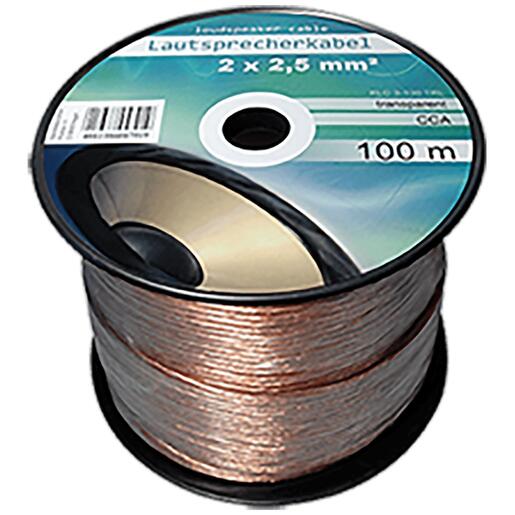 Transmedia Kabel za zvučnike, 2 x 2.5 mm², 100 met., transparent - KLC 3-100 TRL