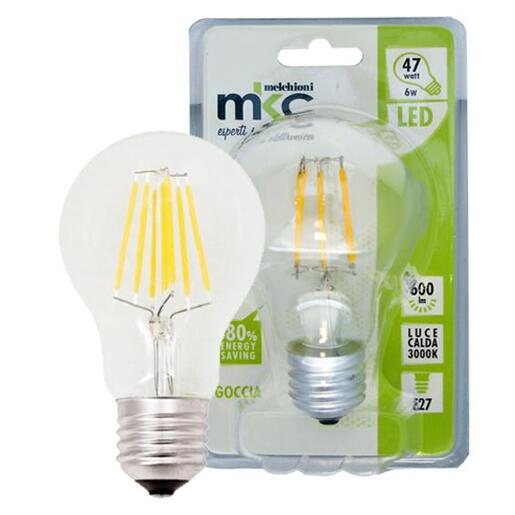 MKC Žarulja,LED 6W, E27, 220V AC, toplo/bijela svjetlost - LED GOCCIA A60 E27/6W