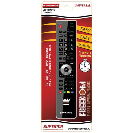 Superior Daljinski upravljač, za 1 uređaj, PC programiranje - SUPERIOR 1:1 FREEDOM - black