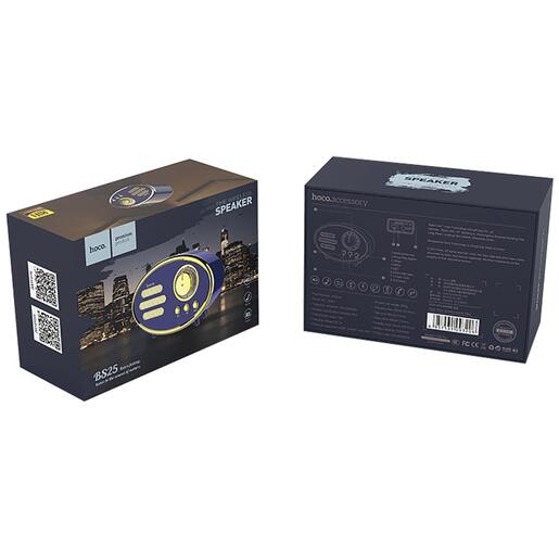 hoco. Zvučnik bežični, Bluetooth,retro, 1200 mAh, 5 h, 5 W, plava - BS25 Time, Bluetooth, retro, blue