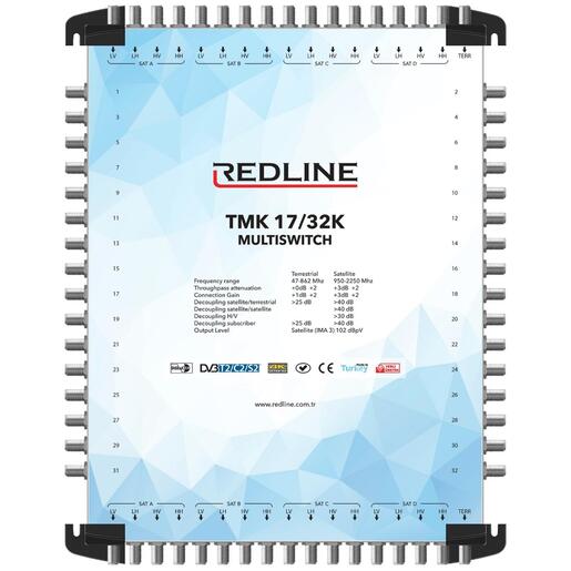 REDLINE Multišalter 4 satelita na 32 utičnice, kaskadni - TMK 17/32K