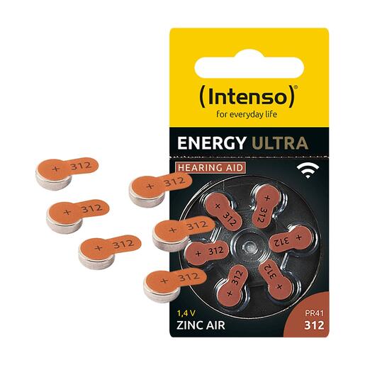 (Intenso) Baterija za slušni aparat, 1.45 V, pakiranje 6 komada - A312/PR41