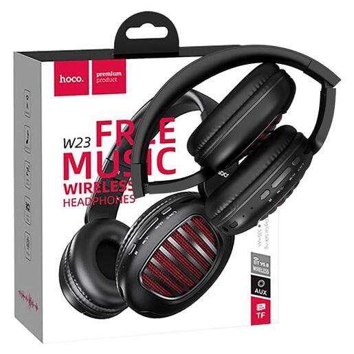hoco. Slušalice bežične / žične, Bluetooth/ AUX, TF kartica - W23 Brilliant Black