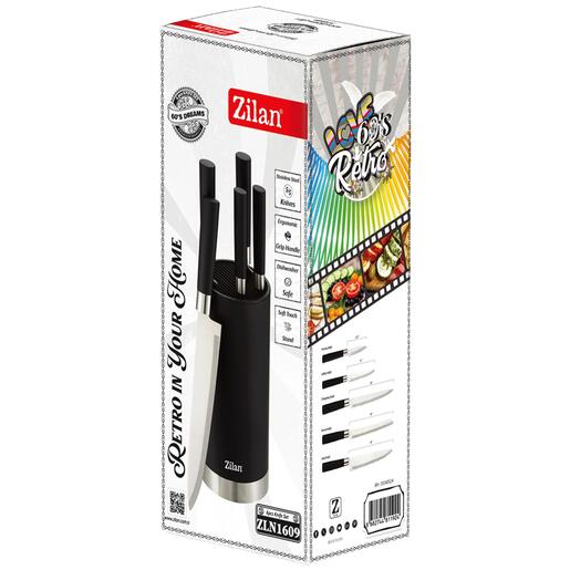 Zilan Noževi, set sa stalkom, 6/1, Retro - ZLN1609