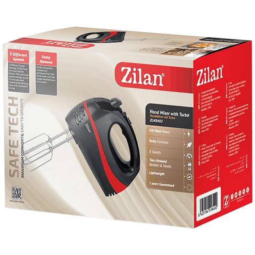 Zilan Mikser ručni, 300W, 5 brzina, boja crna - ZLN8402