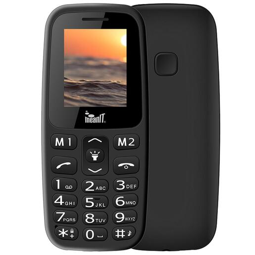 MeanIT Mobilni telefon, 1.77" zaslon, Dual SIM, BT, SOS tipka - VETERAN I MOBILNI TELEFON-CRNI