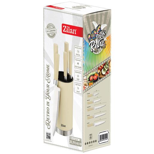Zilan Noževi, set sa stalkom, 6/1, Retro - ZLN1610