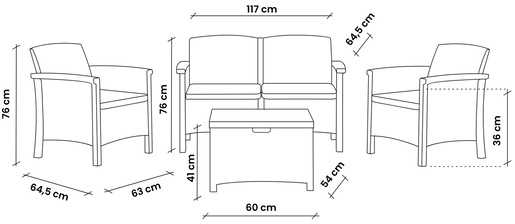 BICA garnitura set VENEZIA 2 - bijela