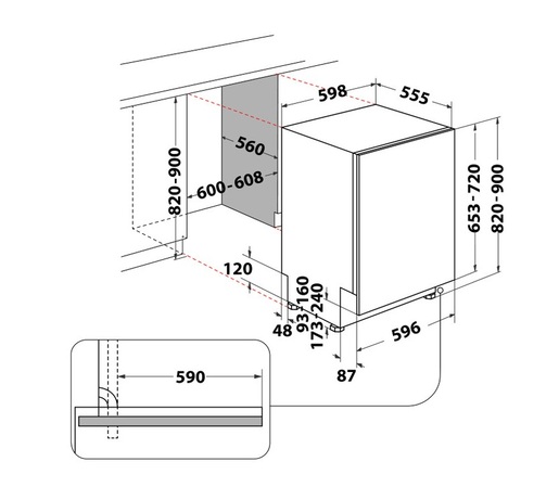 Indesit perilica posuđa D2I HD526 A