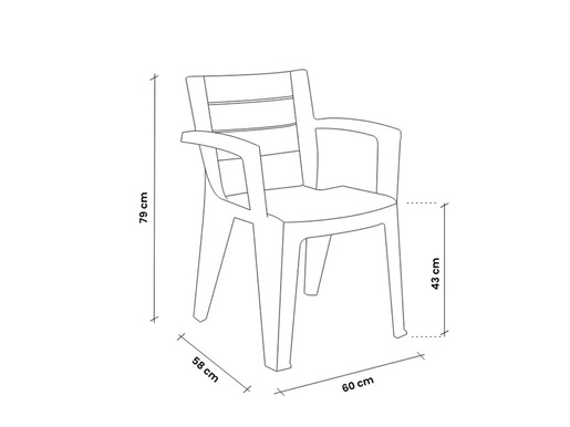 BICA stolica EMMA - bijela