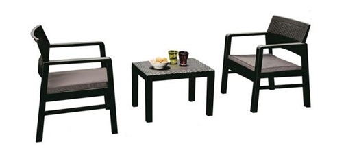 Ipae ProGarden vrtni set Kraka – 2 siva jastuka