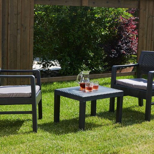 Ipae ProGarden vrtni set Kraka – 2 siva jastuka