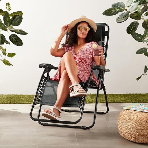 Green Bay podesiva vrtna stolica Messina s jastukom – crvena